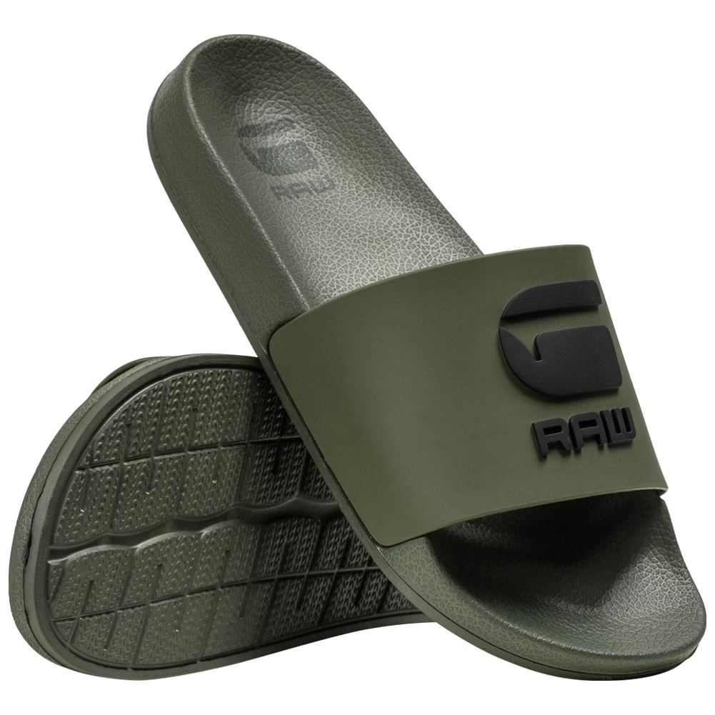 G-STAR RAW CART III TNL Mujer Chanclas 2141 026206 OLV-NEGRO - Imagen 2