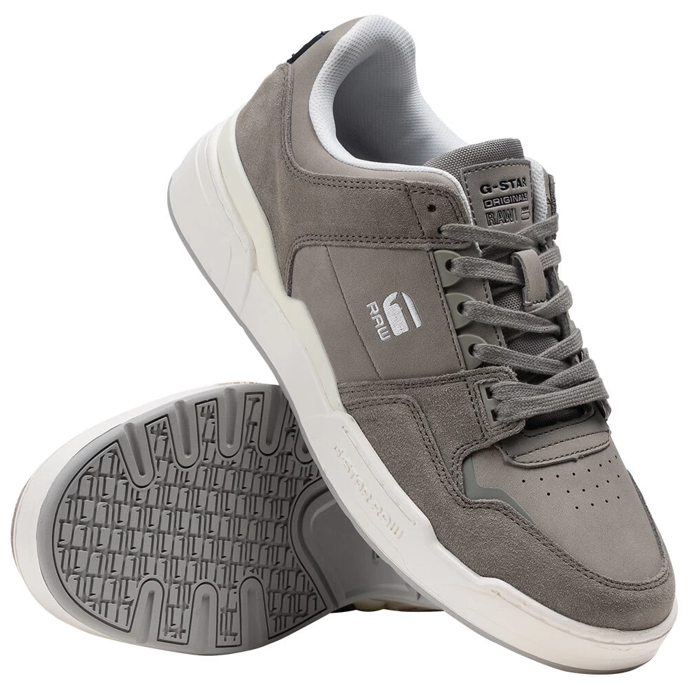 G-STAR RAW ATTACC POP Hombre Sneakers De Piel 2212 040504 LGRY-NVY - Imagen 2