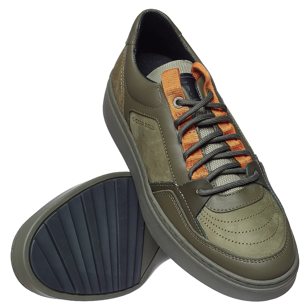 G-STAR RAW LASH Web Tnl Hombre Sneakers De Piel 2242 009515 OLV - Imagen 2