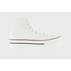 Botas Victoria Tribu Doble Botín Lona Blanco Mujer