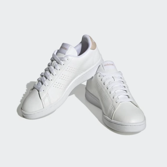 Zapatillas Adidas Advantage Blanco Marr贸n Mujer - Imagen 3