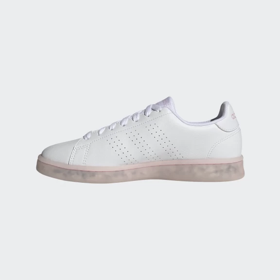 Zapatillas Adidas Advantage Blanco Rosa Mujer - Imagen 2