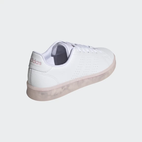 Zapatillas Adidas Advantage Blanco Rosa Mujer - Imagen 4
