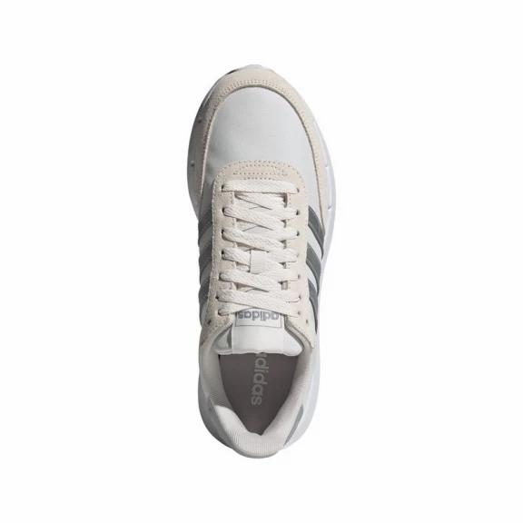 Zapatillas Adidas Run 60s 2.0 Blanco Plata Beige Mujer - Imagen 5