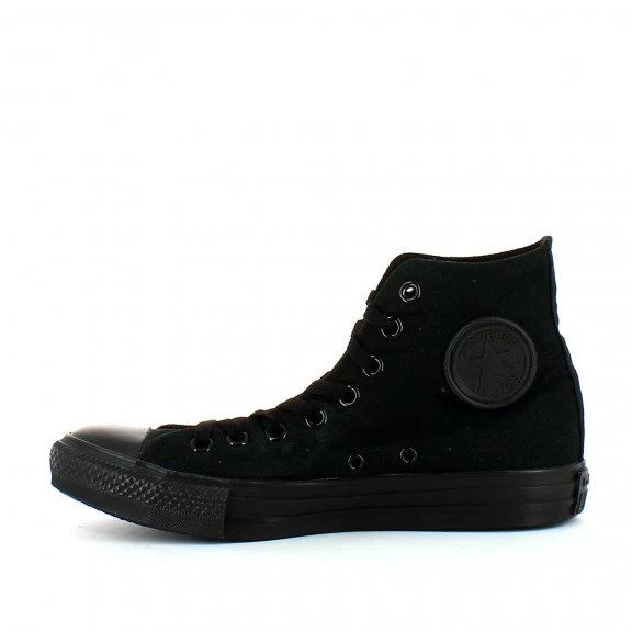 Zapatillas Converse All Star Hi Negro Monocolor Unisex - Imagen 3