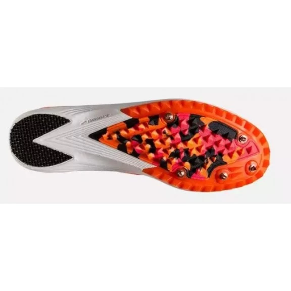 Zapatillas De Clavos Brooks Mach 18 Naranja Hombre - Imagen 2