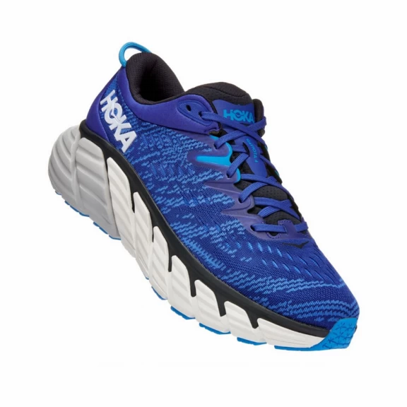 Zapatillas Hoka Gaviota 4 Azul Blanco Hombre - Imagen 3