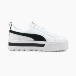Zapatillas Puma Mayze Lth Blanco Azul Oscuro Mujer