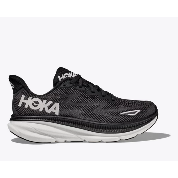 Zapatillas Running Hoka Clifton 9 Negro Blanco Hombre