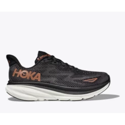 Zapatillas Running Hoka Clifton 9 Negro Bronce Mujer