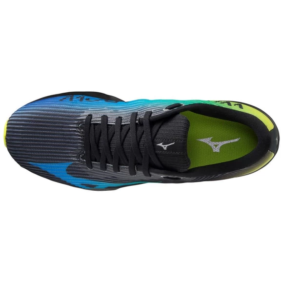 Zapatillas Running Mizuno Wave Shadow 4 Negro Azul Hombre - Imagen 3