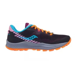 Zapatillas Running Saucony Peregrine 11 Negro Malva Mujer