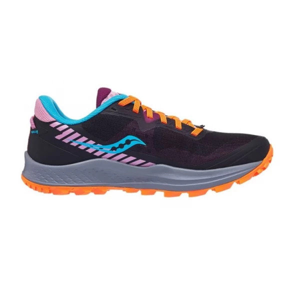 Zapatillas Running Saucony Peregrine 11 Negro Malva Mujer