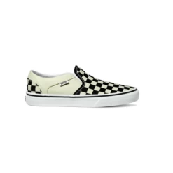 Zapatillas Vans Asher Negro Blanco Cuadros Mujer